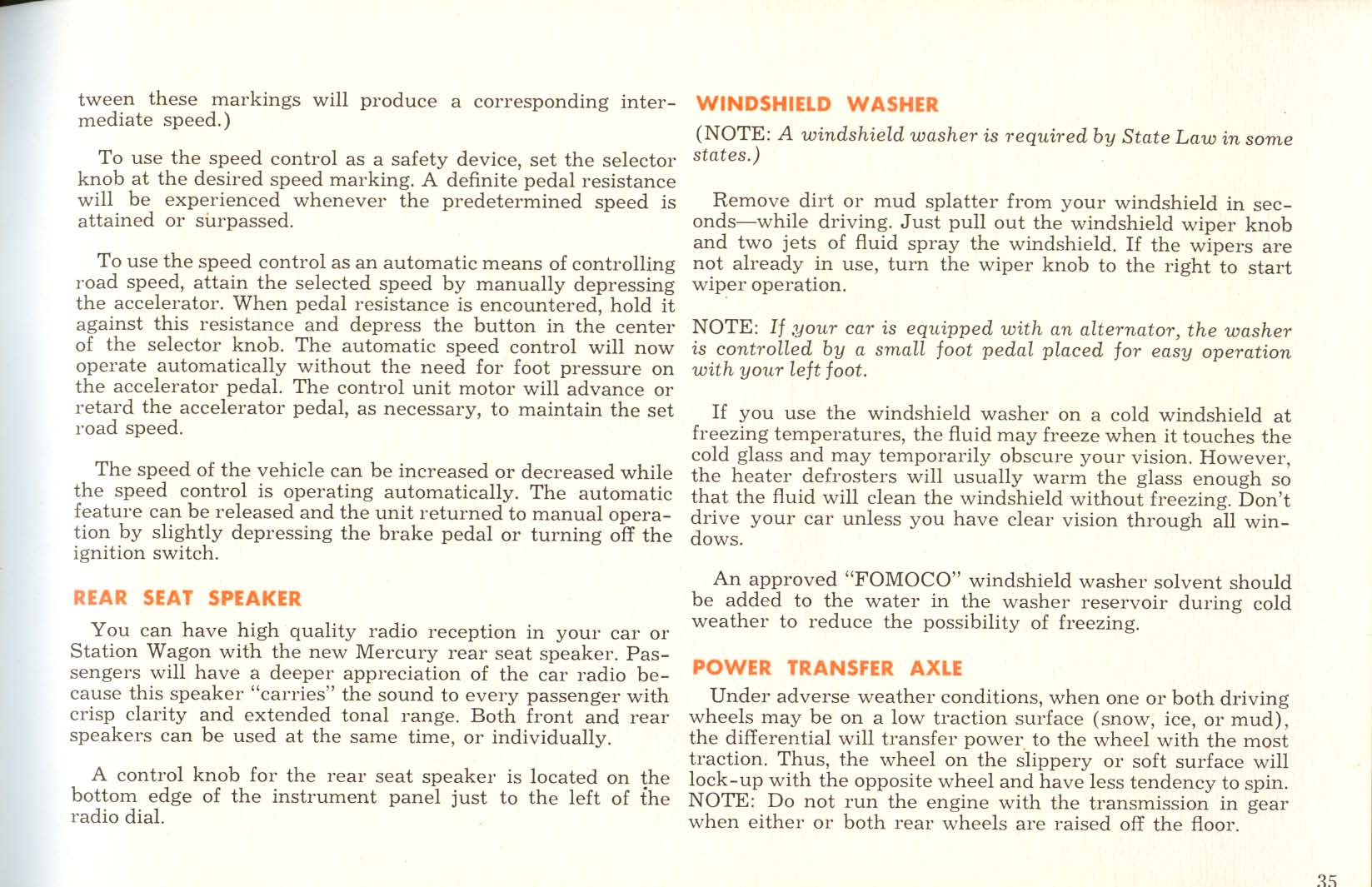 1961 Mercury Owners Manual Page 10